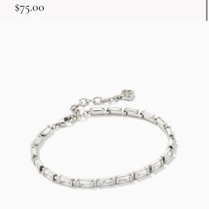 Kendra Scott Silver chain bracelet in white crystal BRAND NEW